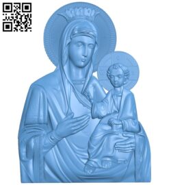 Icon of the Iberian Mother of God A004176 download free stl files 3d model for CNC wood carving