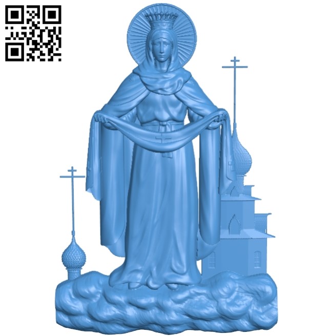 Icon of the Intercession A003846 wood carving file stl free 3d model download for CNC