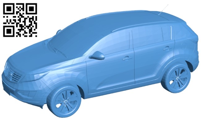Kia Sportage car B005600 download free stl files 3d model for 3d printer and CNC carving