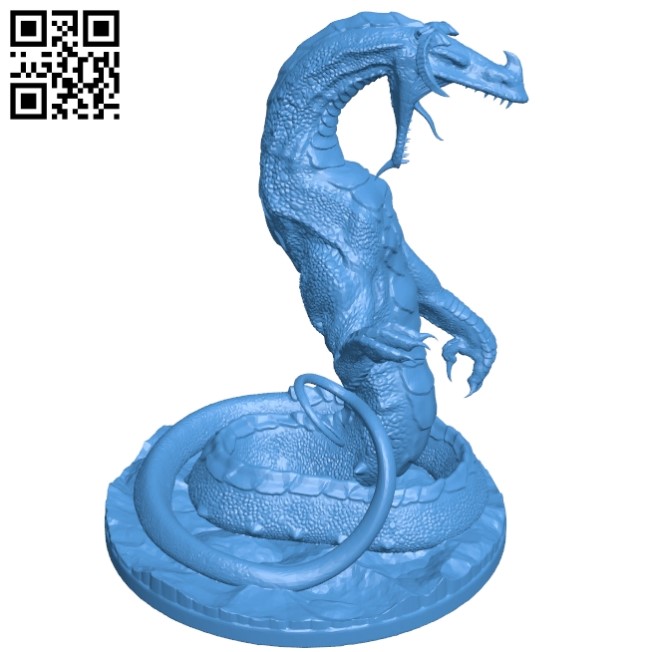 Lindwyrm land dragon B005562 download free stl files 3d model for 3d printer and CNC carving