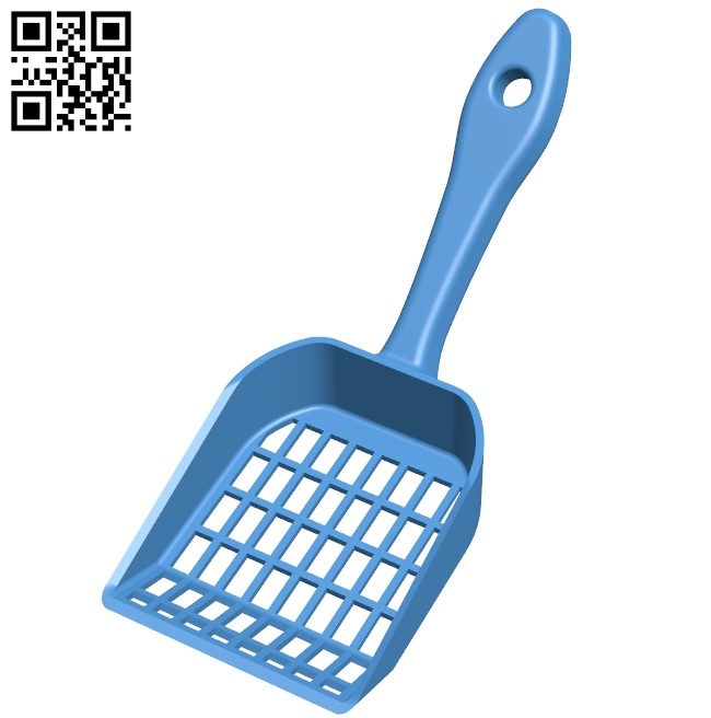 Litter scoop B005679 download free stl files 3d model for 3d printer and CNC carving