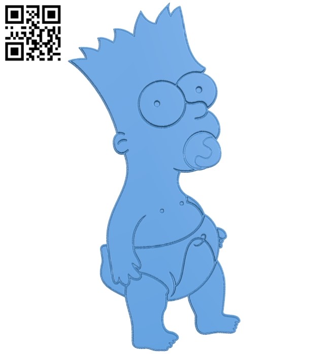 Little bart simpson B005283 file stl free download 3D Model for CNC and 3d printer