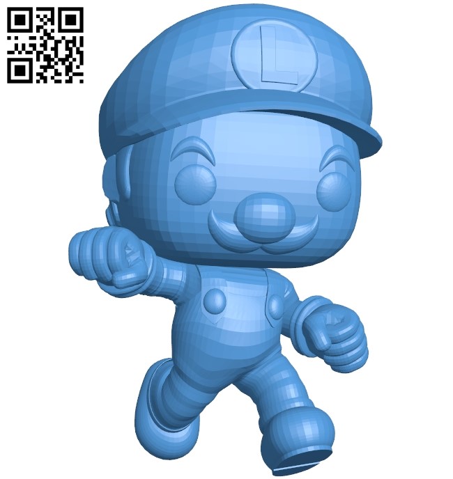 Luigi running B005615 download free stl files 3d model for 3d printer and CNC carving