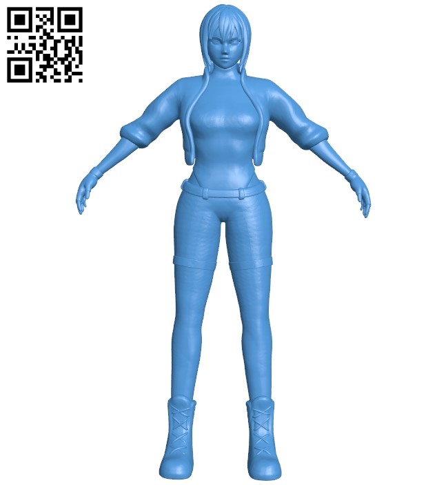 Major Kusanagi girl B005569 download free stl files 3d model for 3d printer and CNC carving