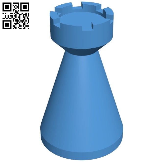 Minimalist chess set – rook B005453 file stl free download 3D Model for CNC and 3d printer