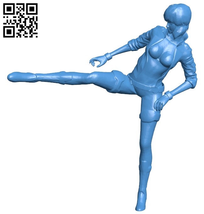 Miss Motoko B005552 download free stl files 3d model for 3d printer and CNC carving