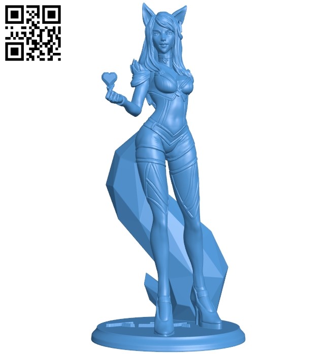 Miss ahri B005593 download free stl files 3d model for 3d printer and CNC carving