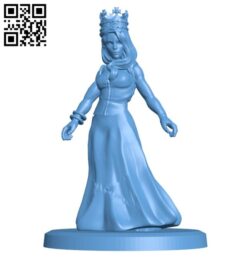 Miss princess B005739 download free stl files 3d model for 3d printer and CNC carving