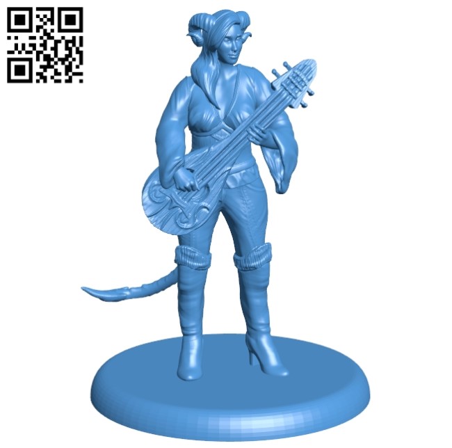 Miss tiefling bard B005658 download free stl files 3d model for 3d printer and CNC carving