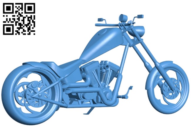Motorcycle B005351 file stl free download 3D Model for CNC and 3d printer