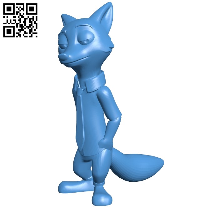 Nick wilde B005607 download free stl files 3d model for 3d printer and CNC carving