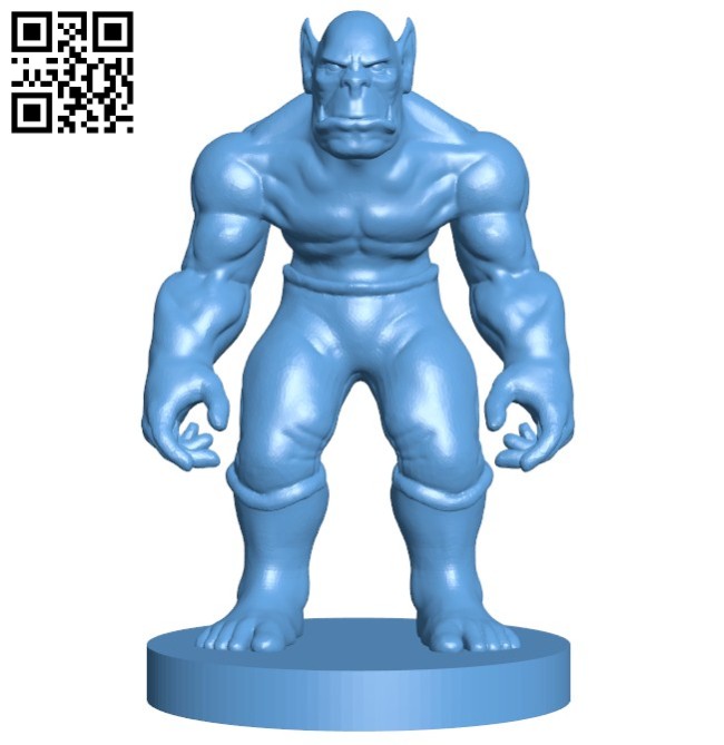 Orc man B005692 download free stl files 3d model for 3d printer and CNC carving