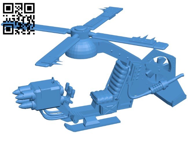 Orc's helicopter aircraft B005271 file stl free download 3D Model for CNC and 3d printer