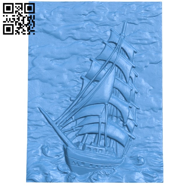 Panel Ship Picture A003884 wood carving file stl free 3d model download for CNC