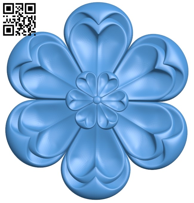Pattern dekor flower A004092 download free stl files 3d model for CNC wood carving