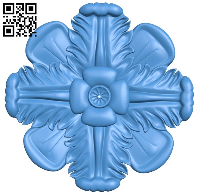 Pattern dekor flower A004093 download free stl files 3d model for CNC wood carving