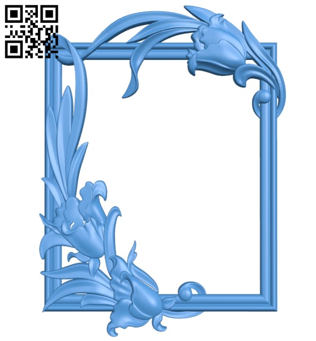 Pattern frames design A003934 wood carving file stl free 3d model download for CNC