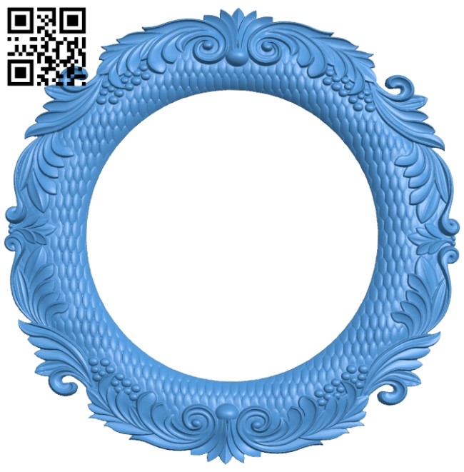 Pattern frames design circle A003933 wood carving file stl free 3d model download for CNC