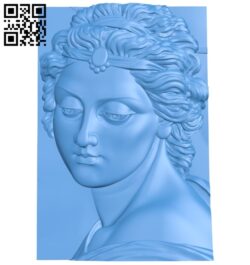 Picture byust devushki A004077 download free stl files 3d model for CNC wood carving