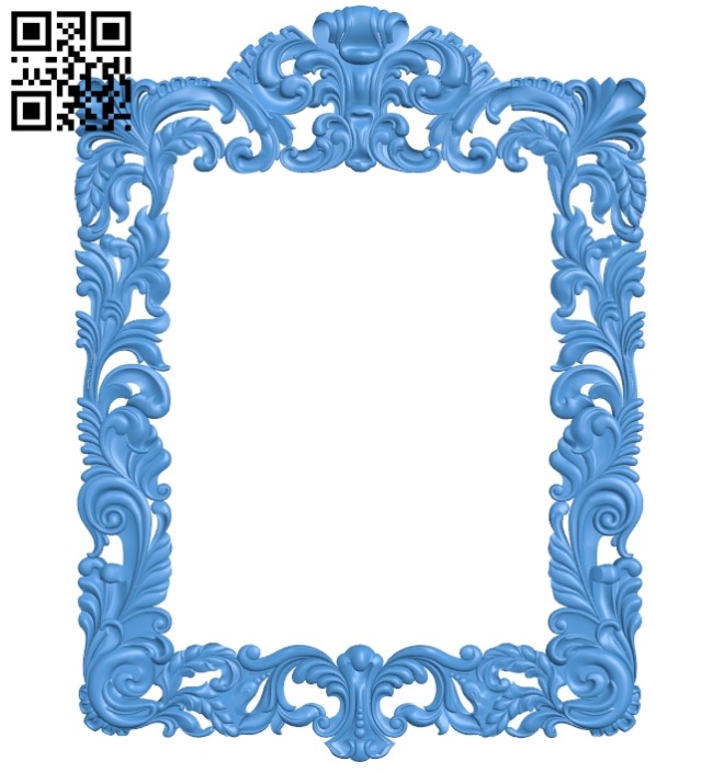 Picture frame or mirror A003898 wood carving file stl free 3d model download for CNC