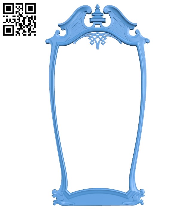 Picture frame or mirror A003900 wood carving file stl free 3d model download for CNC