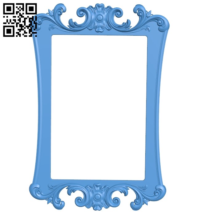 Picture frame or mirror A004003 wood carving file stl free 3d model download for CNC