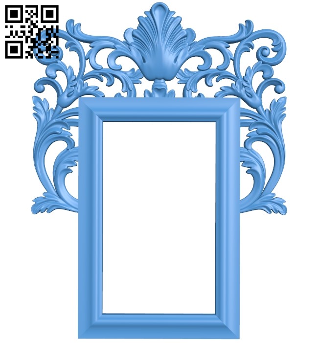 Picture frame or mirror A004006 wood carving file stl free 3d model download for CNC