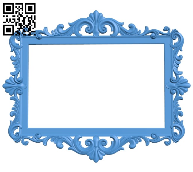 Picture frame or mirror A004038 download free stl files 3d model for CNC wood carving