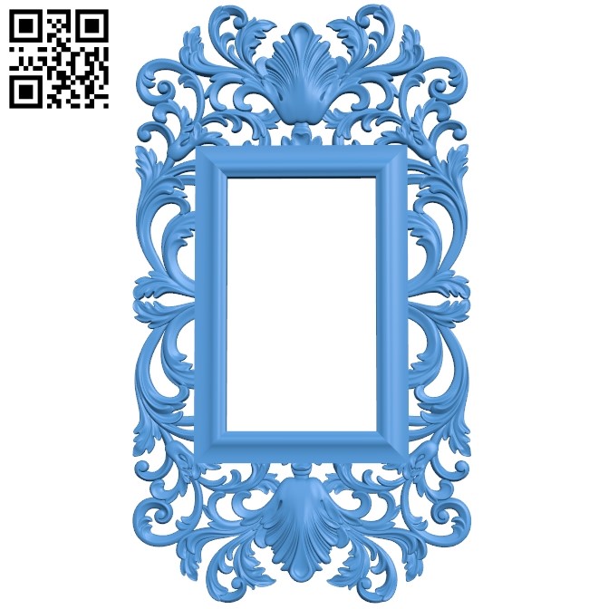 Picture frame or mirror A004081 download free stl files 3d model for CNC wood carving