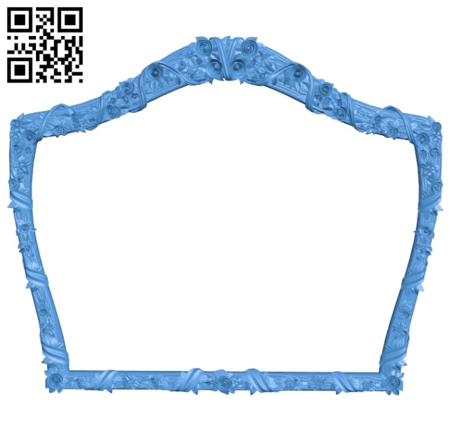 Picture frame or mirror design A003893 wood carving file stl free 3d model download for CNC