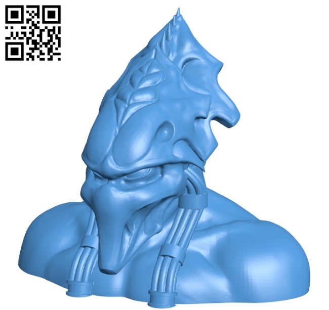 Protoss bust B005304 file stl free download 3D Model for CNC and 3d printer