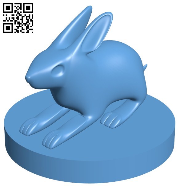 Rabbit B005757 download free stl files 3d model for 3d printer and CNC carving