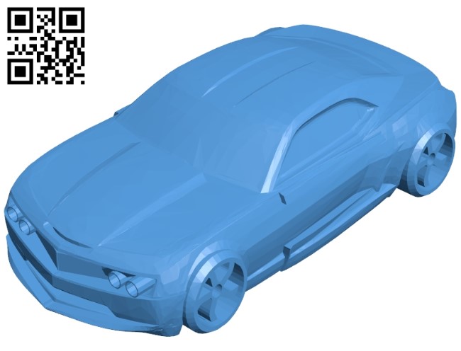 Race Camaro Car B005303 file stl free download 3D Model for CNC and 3d printer