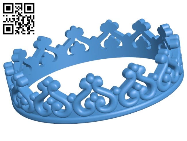 Ring crown B005613 download free stl files 3d model for 3d printer and CNC carving