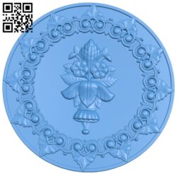 Round disk pattern A003940 wood carving file stl free 3d model download for CNC