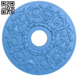 Round disk pattern A003941 wood carving file stl free 3d model download for CNC