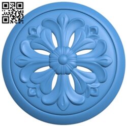 Round disk pattern A003985 wood carving file stl free 3d model download for CNC