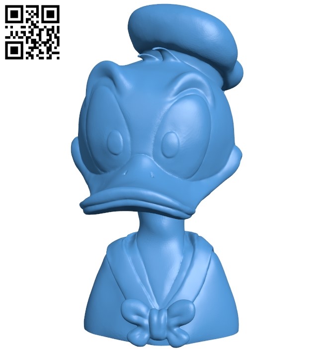 Sandpiper Donald Duck bust B005458 file stl free download 3D Model for CNC and 3d printer