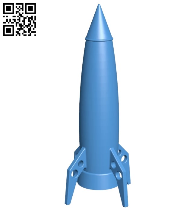 Sci-Fi Rocket B005276 file stl free download 3D Model for CNC and 3d printer