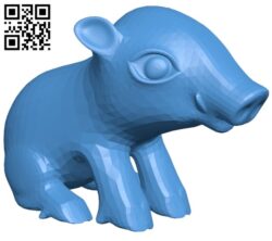 Sitting Boar B005289 file stl free download 3D Model for CNC and 3d printer