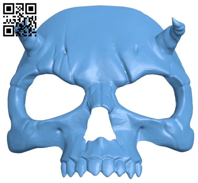 Skull Mask B005714 download free stl files 3d model for 3d printer and CNC carving