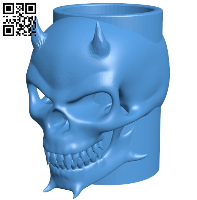 Skull shot B005295 file stl free download 3D Model for CNC and 3d printer