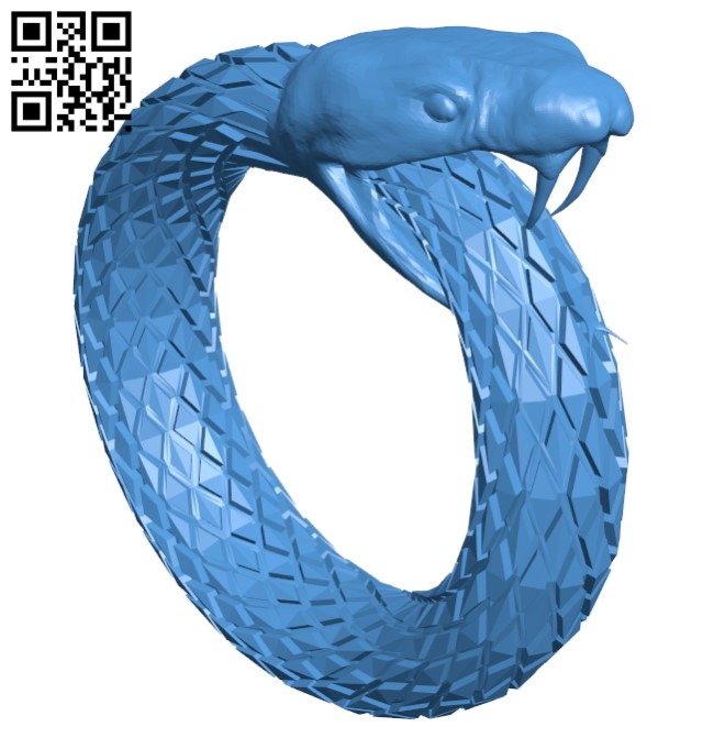 Snake ring B005362 file stl free download 3D Model for CNC and 3d printer