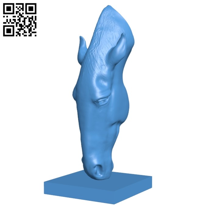 Still Water Horse Head B005317 file stl free download 3D Model for CNC and 3d printer