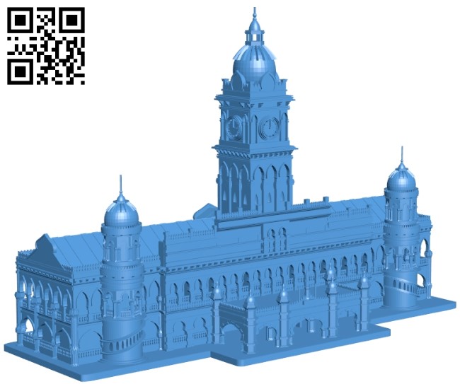 The Sultan Abdul Samad Building - House B005459 file stl free download 3D Model for CNC and 3d printer