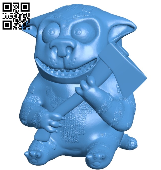 The dog holds the ax B005592 download free stl files 3d model for 3d printer and CNC carving