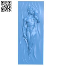 The door is shaped like a man A003926 wood carving file stl free 3d model download for CNC