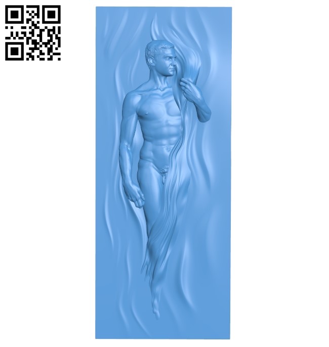 The door is shaped like a man A003926 wood carving file stl free 3d model download for CNC