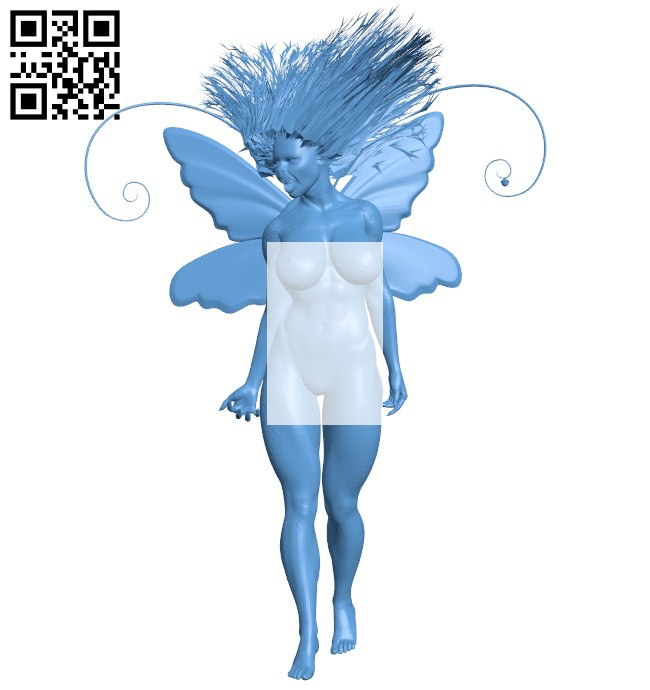 The girl with wings B005733 download free stl files 3d model for 3d printer and CNC carving