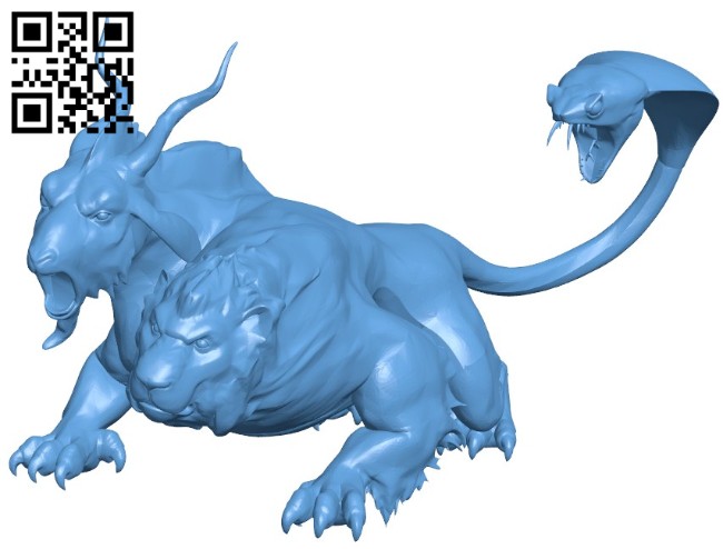 Three-headed monster B005774 download free stl files 3d model for 3d printer and CNC carving